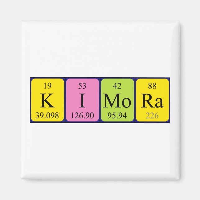 Kimora periodic table name magnet (Front)