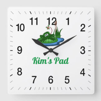 Kim's Pad Square Wall Clock