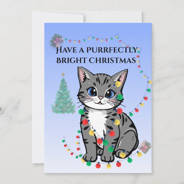 Kim'WhiskerWorks Holiday – Flat Greeting Card (Front)
