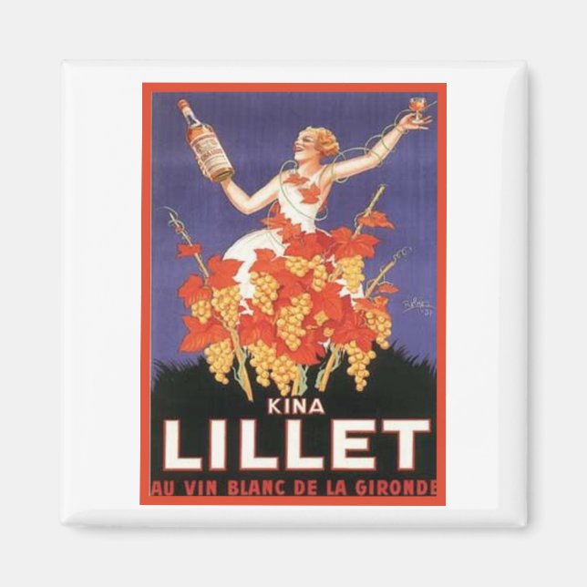 Kina Lillet Vintage Ad Magnet (Front)
