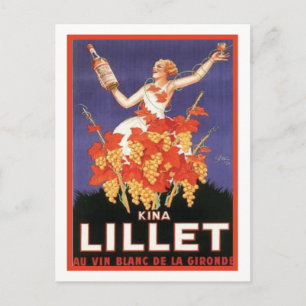 Kina Lillet Vintage Ad Postcard