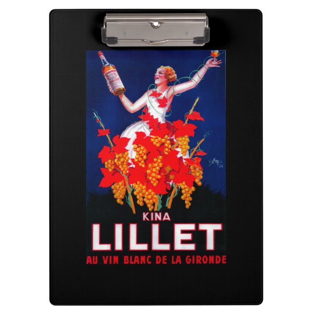 Kina Lillet Vintage PosterEurope Clipboard (Front)