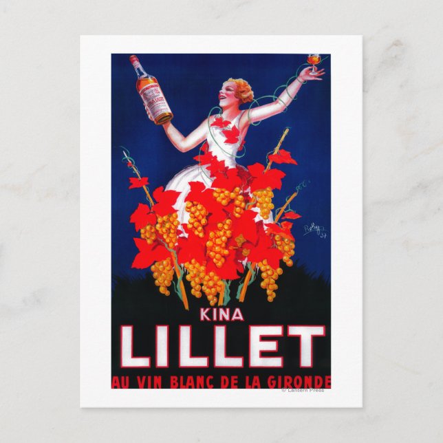 Kina Lillet Vintage PosterEurope Postcard (Front)