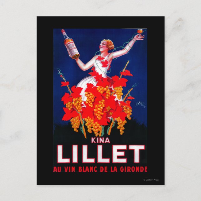 Kina Lillet Vintage PosterEurope Postcard (Front)