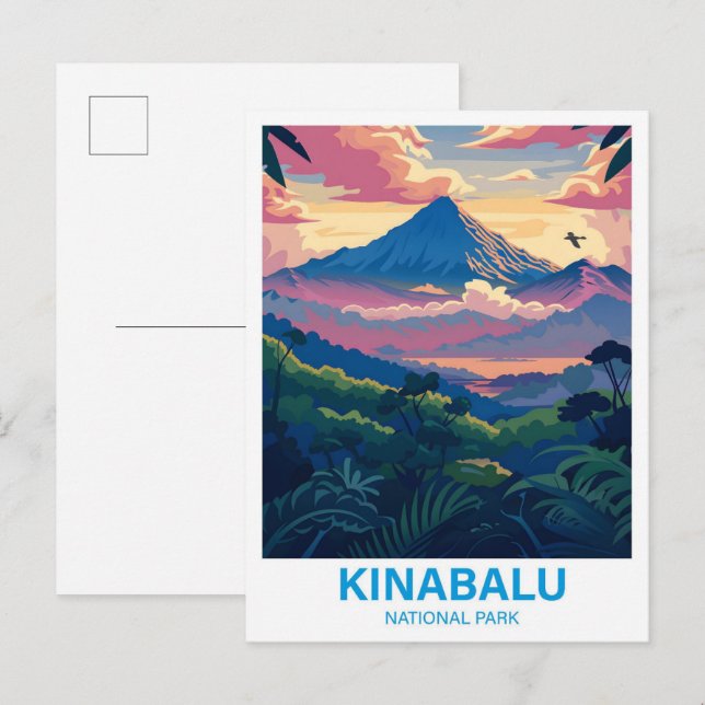 Kinabalu National Park Sabah Malaysia Travel Postcard (Front/Back)