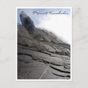 kinabalu rope clouds postcard