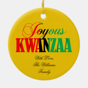 Kinara Candle Colors Joyous Kwanzaa Ceramic Tree Decoration