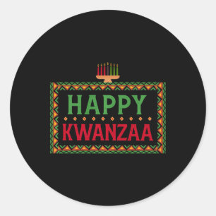 Kinara Seven Candles Principles Of Kwanzaa Happy K Classic Round Sticker