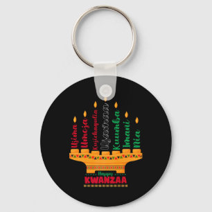 Kinara Seven Candles Principles Of Kwanzaa Happy K Key Ring