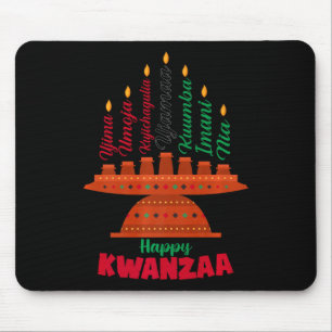 Kinara Seven Candles Principles Of Kwanzaa Happy K Mouse Mat