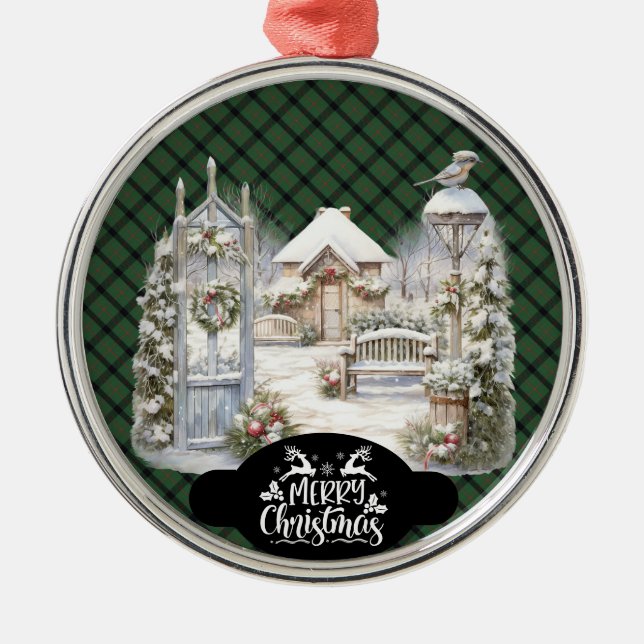 Kincaid Scottish Clan Tartan Christmas Metal Tree Decoration (Front)