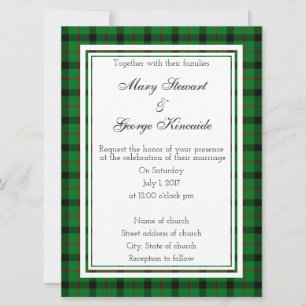 Kincaide Scottish Wedding Invitatio Invitation