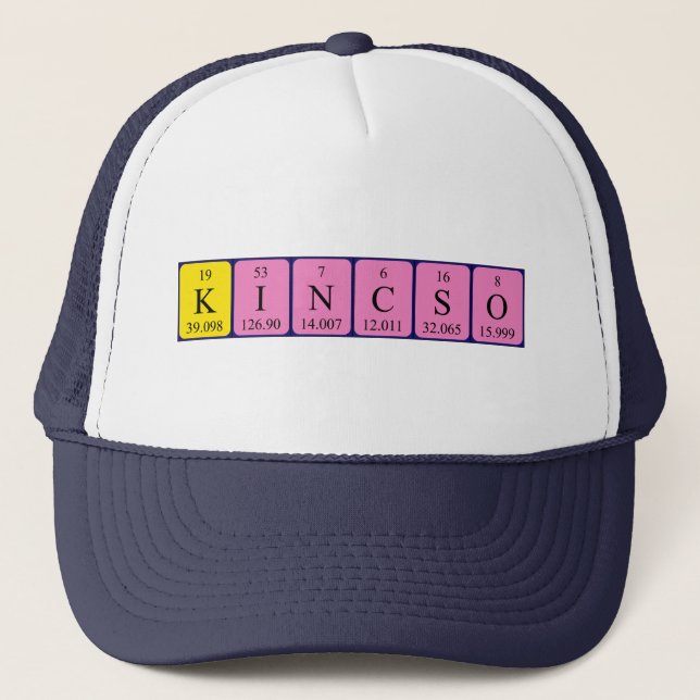 Kincsö periodic table name hat (Front)