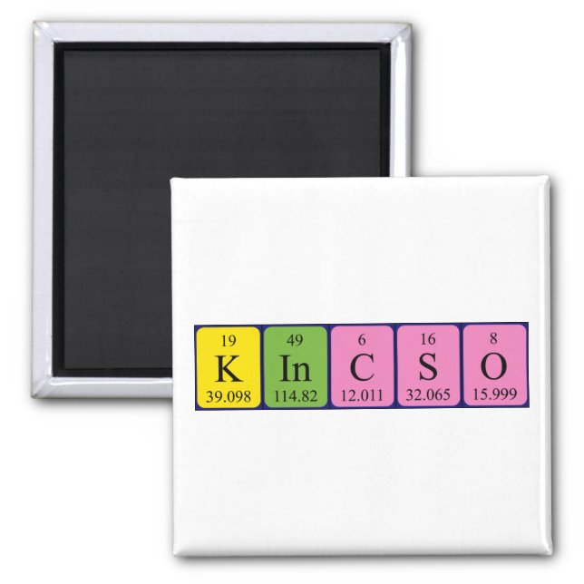 Kincsö periodic table name magnet (Front)