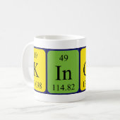 Kincsö periodic table name mug (Front Left)