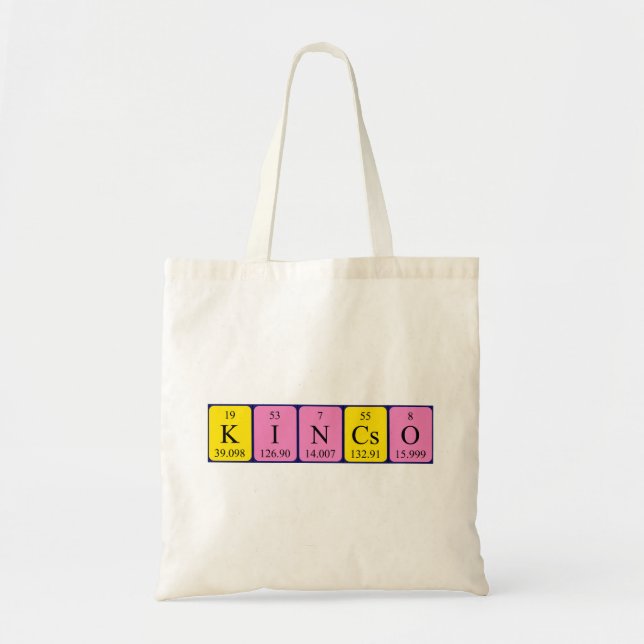 Kincsö periodic table name tote bag (Front)
