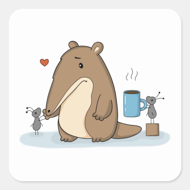 Kind Anteater | Team Support Square Sticker (Front)