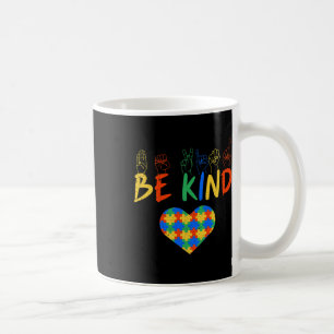 Kind Asl American Sign Language Autism Awareness Coffee Mug
