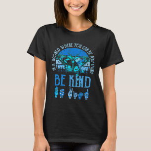 Kind Asl Autism Awareness Inspirational Retro Teac T-Shirt