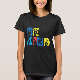 Kind Asl Love Sign Language Hand Autism Awareness  T-Shirt