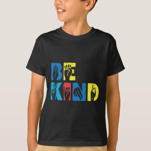 Kind Asl Love Sign Language Hand Autism Awareness T-Shirt