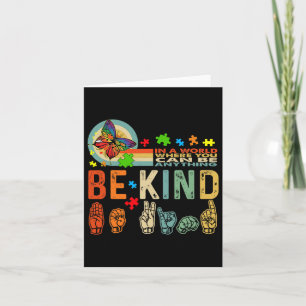 Kind Autism Awareness Asl Mum Teacher Kindness 19 Card