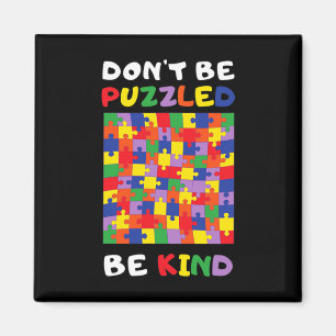 Kind Autistic Puzzle Autism Awareness 2022 Asl Mum Magnet
