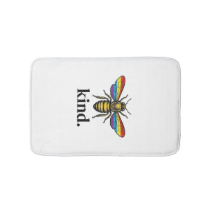 Kind Bee Vintage Rainbow Wing Shirt Design (2)_1 Bath Mat
