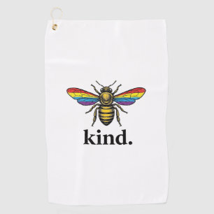 Kind Bee Vintage Rainbow Wing Shirt Design (2)_1 Golf Towel