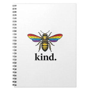 Kind Bee Vintage Rainbow Wing Shirt Design (2)_1 Notebook