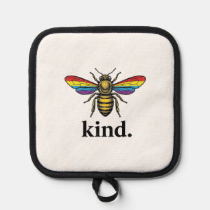 Kind Bee Vintage Rainbow Wing Shirt Design (2)_1 Pot Holder