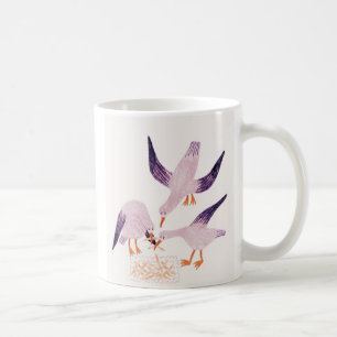 Kind Birds Gathering – Whimsical Nature Scene Coffee Mug