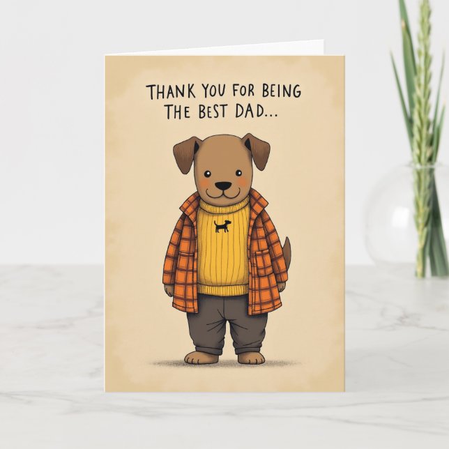 Kind Canine Fathers Day Card (Front)