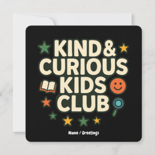 Kind & Curious Kids Club Positive Growth Mindset Invitation