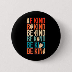 Kind Deaf-mute Sign-language 6 Cm Round Badge