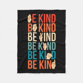 Kind Deaf-mute Sign-language Fleece Blanket
