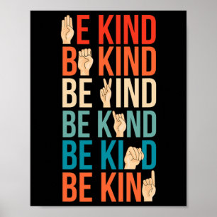 Kind Deaf-mute Sign-language Poster