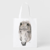 Kind Eyes ~ Icelandic Horse Reusable Grocery Bag (Front)