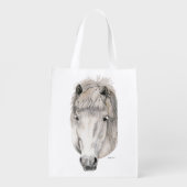 Kind Eyes ~ Icelandic Horse Reusable Grocery Bag (Back)