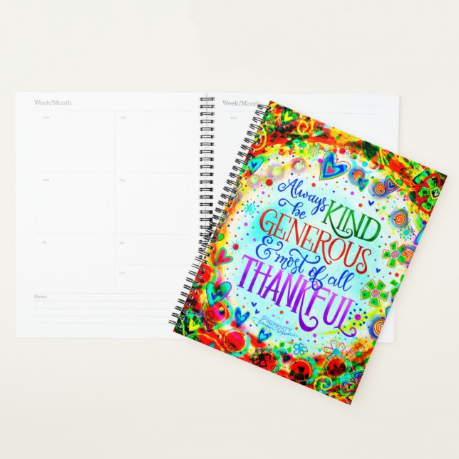‘Kind, Generous, Thankful”  Inspirivity Planner (Display)