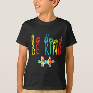 Kind Hand Sign Language Autism Awareness Asl Mum P T-Shirt