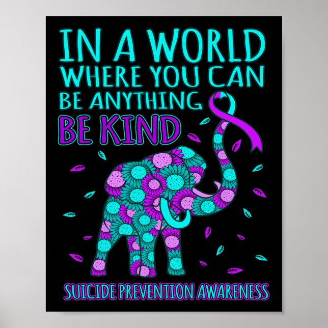 Kind Happy Suicide Prevention Awareness Support Gr Poster (Front)