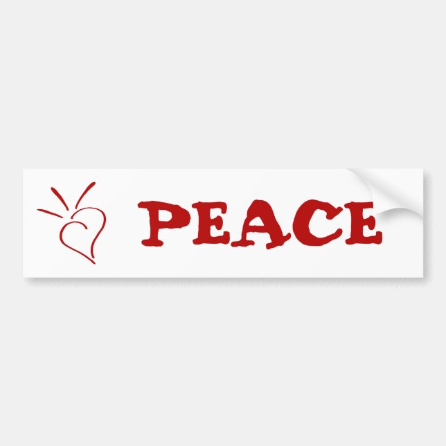 Kind Heart Red - Bumper Sticker (Front)
