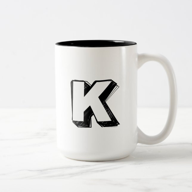 Kind K - Personalised Luxury Praise Mug (Right)