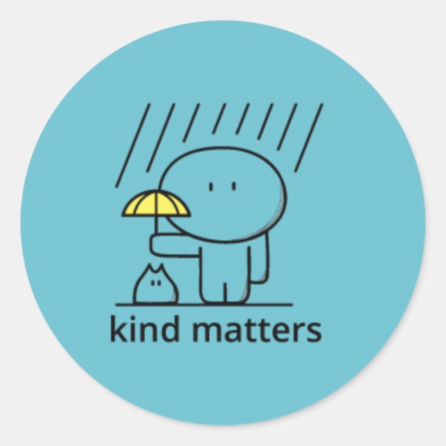 Kind Matters Classic Round Sticker (Front)