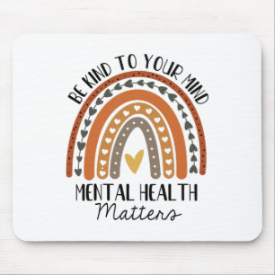 Kind Mental Health Problems Polka Dot Rainbow Awar Mouse Mat