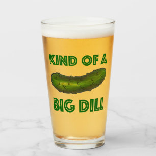 Kind of a Big Dill Crunchy Green Kosher Pickle Glass