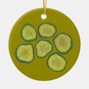 Kind of a Big Dill Deal Congrats Pickle Chips Ceramic Tree Decoration