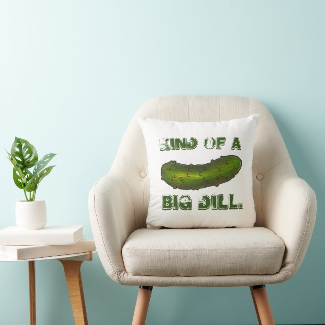Kind of a Big Dill (Deal) Green Deli Pickle Foodie Cushion (Chair)