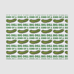 Kind of a Big Dill (Deal) Green Kosher Deli Pickle Tissue Paper